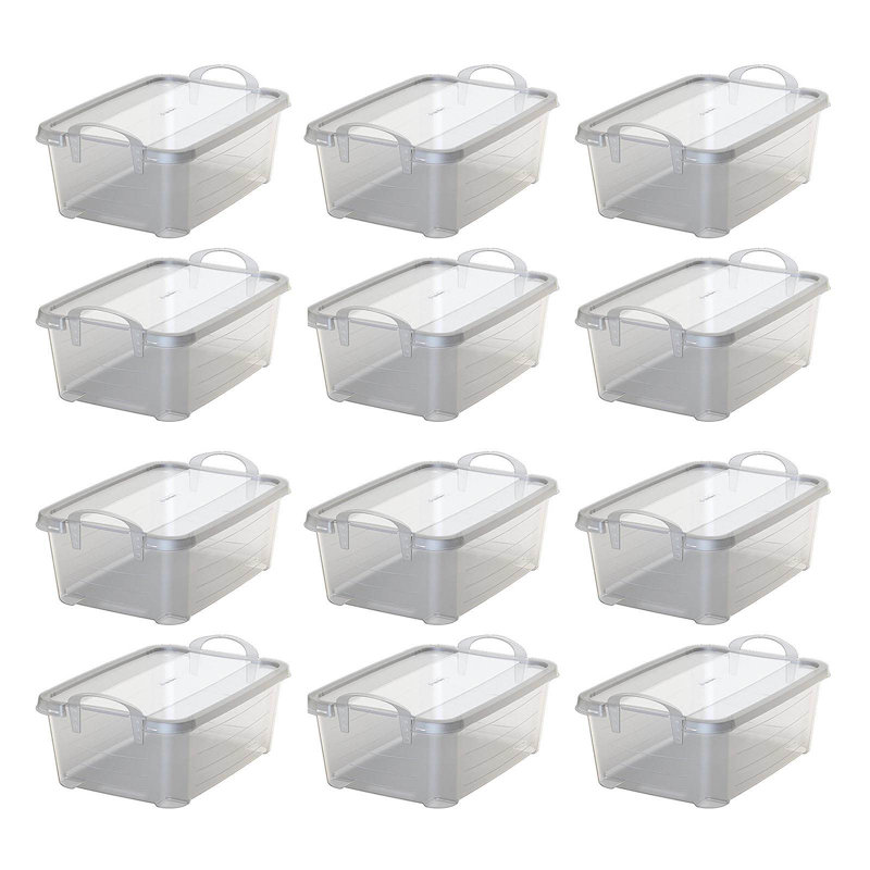 Stackable Closet Storage Box , Clear, 14