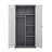Metal Large-Capacity Wardrobe With Hanging Rod And Compartments