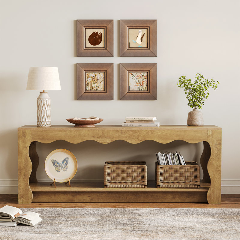 65-inch Entertainment Centre, Rustic Brown TV Stand with Storage