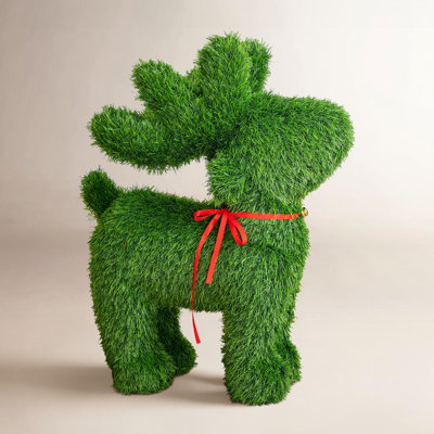 18In. UV Resistant Artificial Grass Garden Plush Topiary Puppy Dog (Indoor/Outdoor)