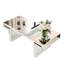 Table basse à miroir rectangulaire de luxe 47 pouces avec verre trempé cannelé, table d'appoint moderne pour canapé, assemblage facile en 2 étapes, style luxueux léger, emballage renforcé