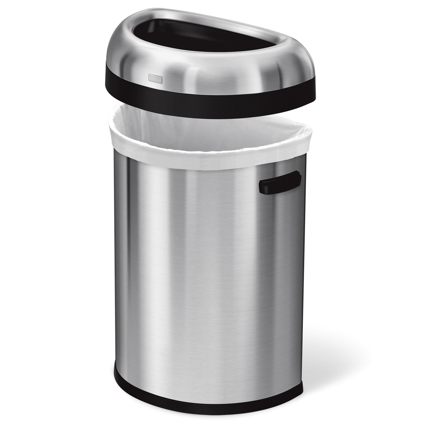simplehuman 21gal Commercial Open Can, Steel