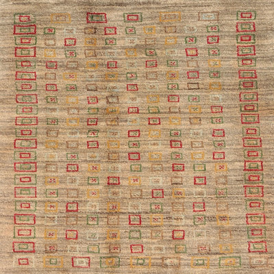 Tapis brun/rouge léger contemporain Bayville