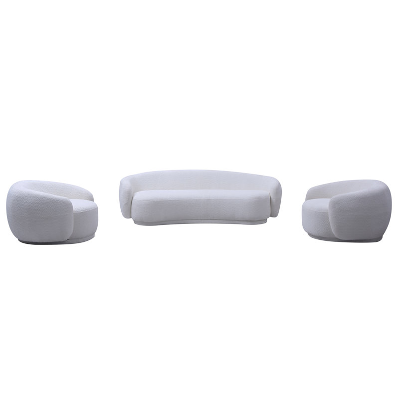Behija Lounge Off White Fabric Sofa