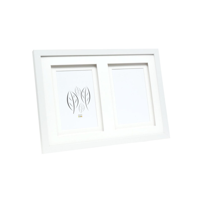 MDF Picture Frame with Mat, White