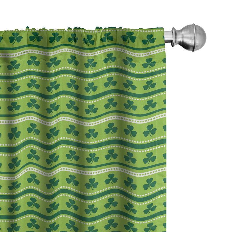 Happy St. Patrick's Day Semi-Sheer Rod Pocket Sliding Panel, 28" x 84"