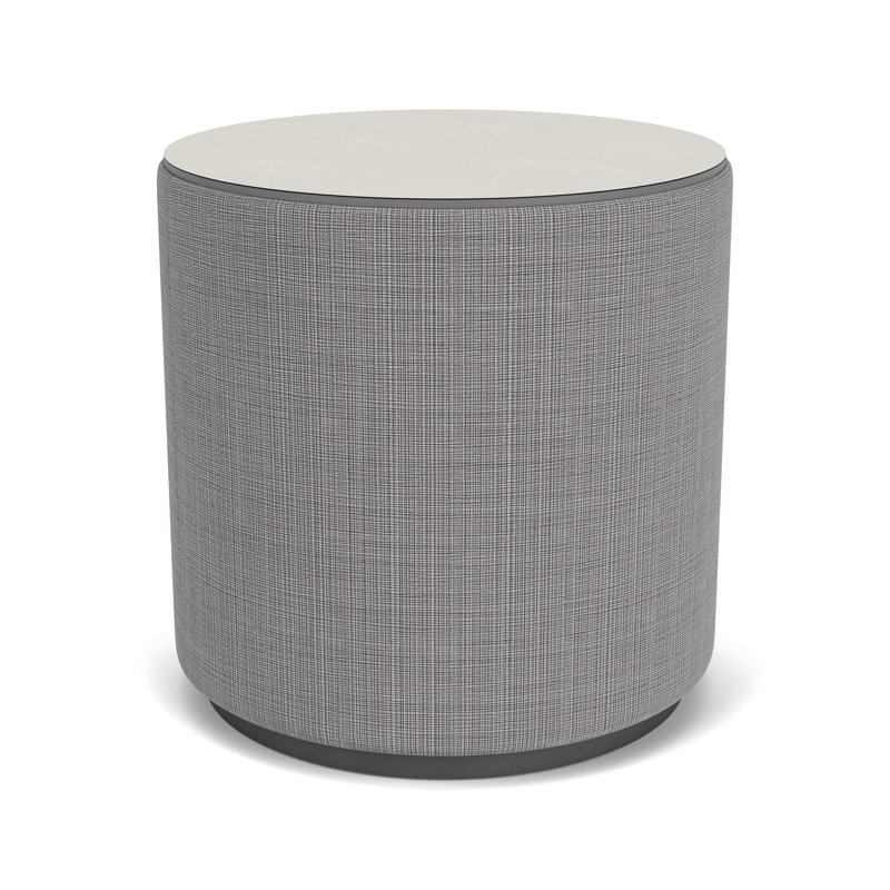 Table de réception avec plateau en stratifié Darsey, 20", Gris anthracite; gris chambray, Sergé blanc