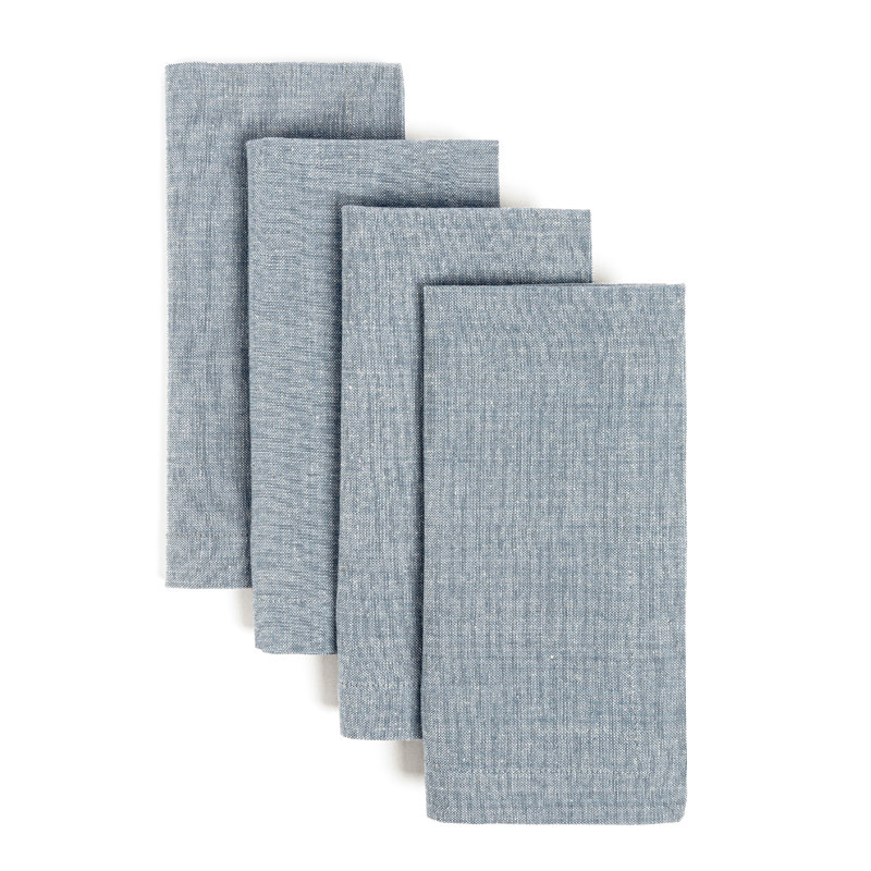 over&back Washed Cloth Napkins, Blue