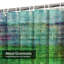 Art moderne grunge abstrait moderne bleu vert abstrait antique avec 12 crochets-1414170084
