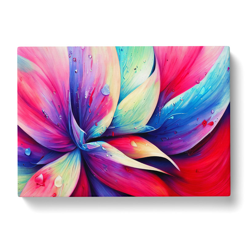 Colourful Flowers Vol.6 Abstract - Wrapped Canvas, 35cm H x 50cm W x 3cm D