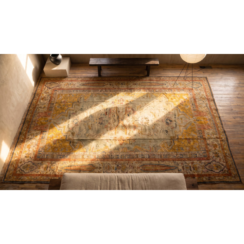 Tapis Oushak turque luxueux de grande taille