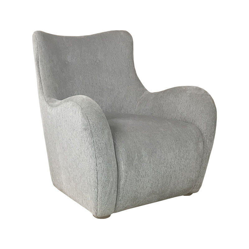 Chaise d'appoint pivotante en tissu de couleur zinc