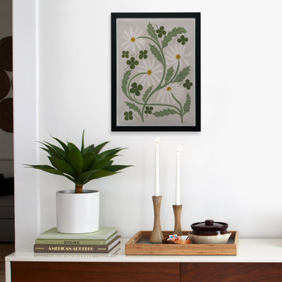 Megan Galante Clover Daisy Floral Framed Poster