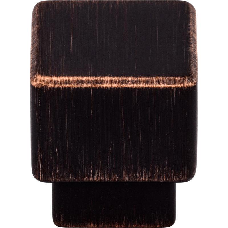 Tapered 1" Length Square Knob, Tuscan Bronze, 1" Knob Length