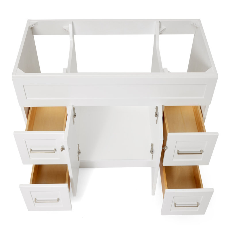 Base de meuble-lavabo simple 42 po Paulla, Blanc