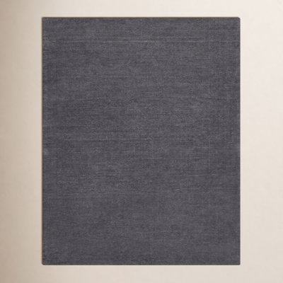 Crowe Charcoal Gray Hand-Woven Wool Rug