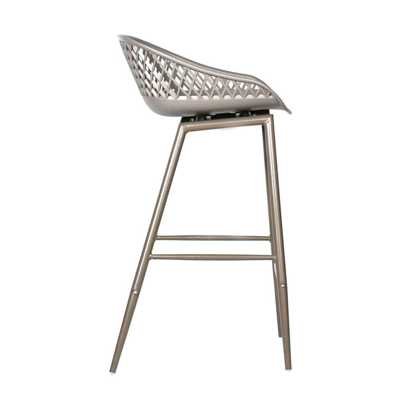 Newark Patio Bar Stool, 25.5", Taupe