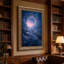 «Blue Ice Cave Tunnel Ouverture sur ciel rose et montagnes», art mural-554228981