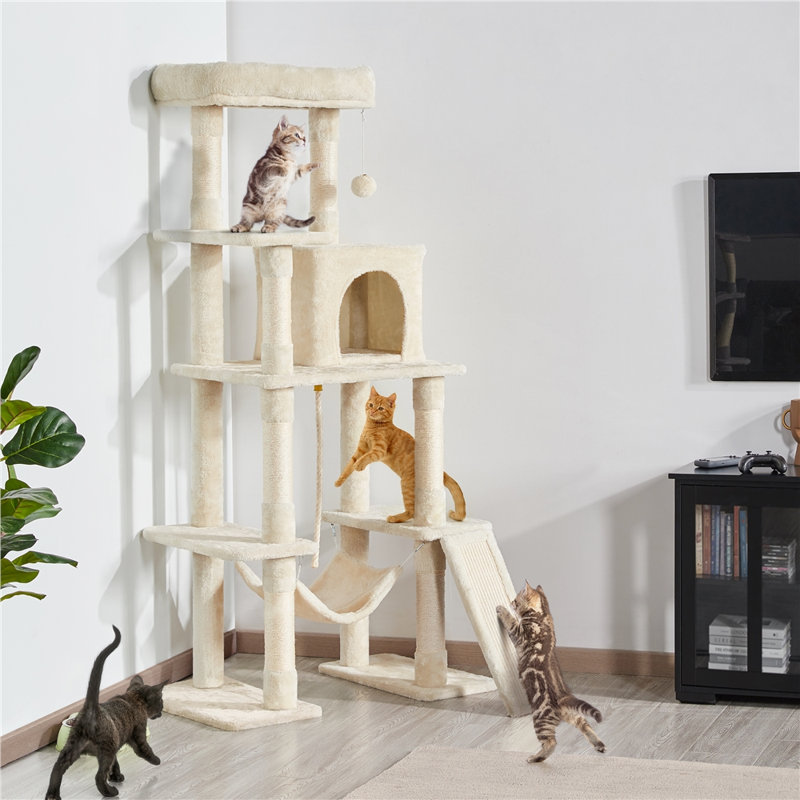 Manorbier 63'' H Cat Tree, Beige