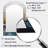 Grey Gold Modern Abstract Contemporary II - Marble Asymmetrical Mirror, Grey Arch Unique Wall Mirror, Printed Metal Art-1082189383