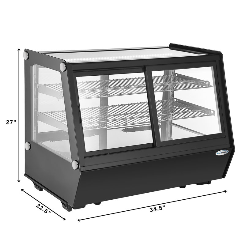 35 in. Self-Service Countertop Display Refrigerator in White (CDC-165-WH), Black