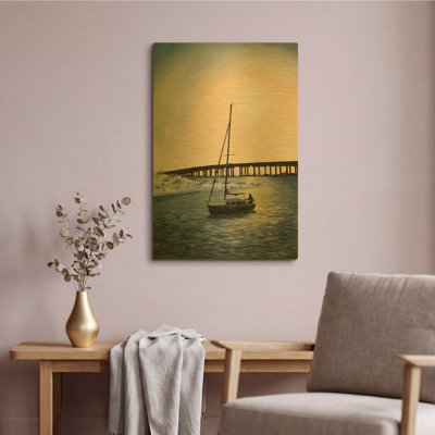 « Days End » de Dann Spider Warren, tableau mural en métal doré, 40,6 cm x 61 cm