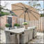 Parasol d'extérieur inclinable / à manivelle à bouton-poussoir solaire 32 pi 9 pi pour jardin, terrasse, cour et piscine 9 pi-1934408957-1934408946