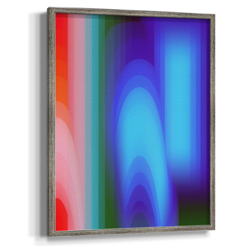 Impression encadrée Groovy Prism Gradients II - bois massif, H 11 po x l 9 po