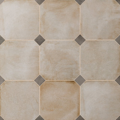 Laverton Octagon W/Taco 7-7/8 In. X 7-7/8 In. Porcelain Floor And Wall Tile