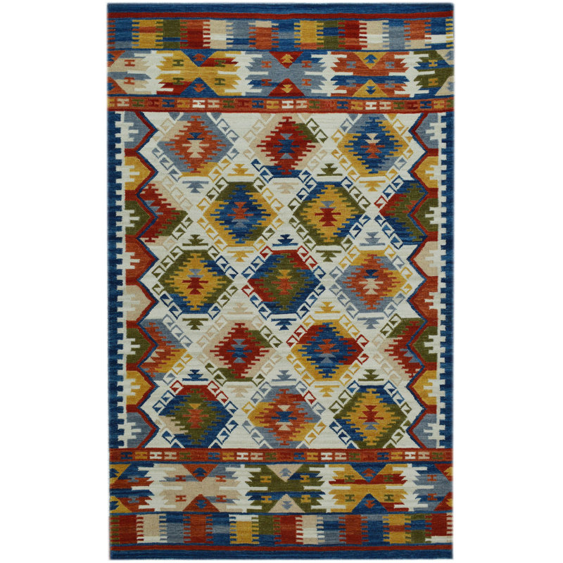 Southwestern Wool Hand Woven Area Rug, Rectangle 155 x 244cm