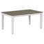 Ensemble de table de salle à manger de style rustique 6 pièces TREXM avec 4 chaises rembourrées et un banc (brun et blanc délavé)