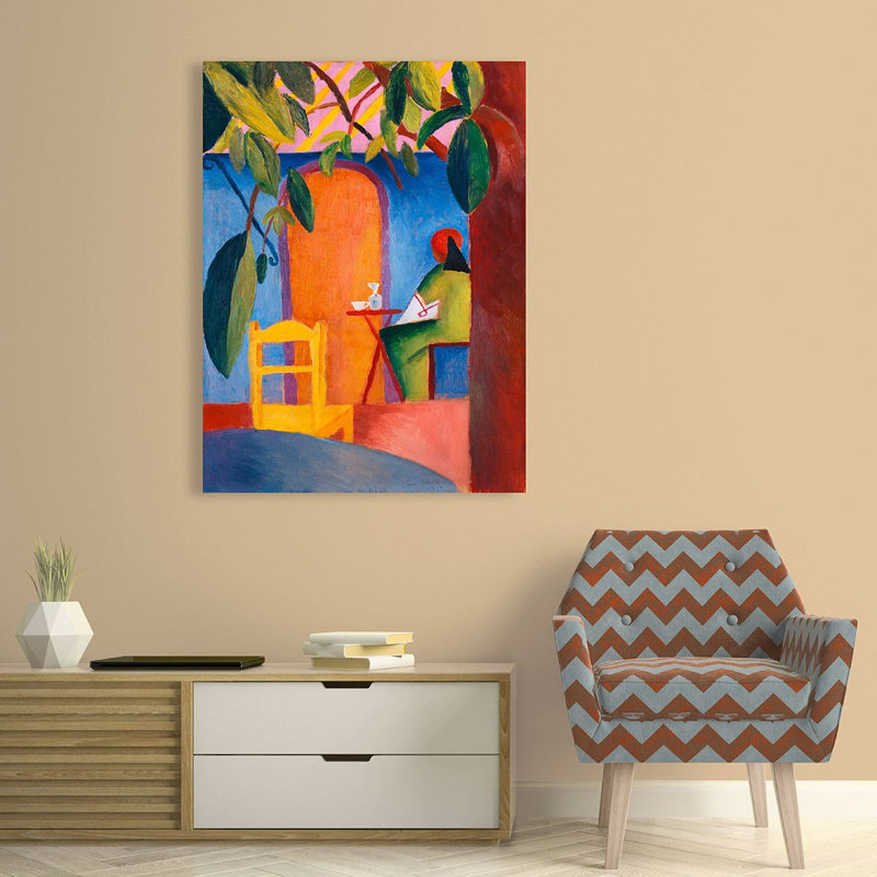 Turkish Cafe by August Macke - Wrapped Canvas Art Prints, 120cm H x 90cm W x 4cm D