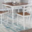 Ensemble de salle à manger à hauteur de comptoir 5 pièces avec grain de bois naturel, design classique et moderne pour les salles à manger élégantes, ensemble de table de salle à manger