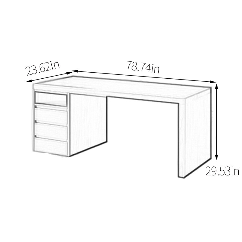 Huseby, H 29,53 po x l 78,74 po x P 23,62 po