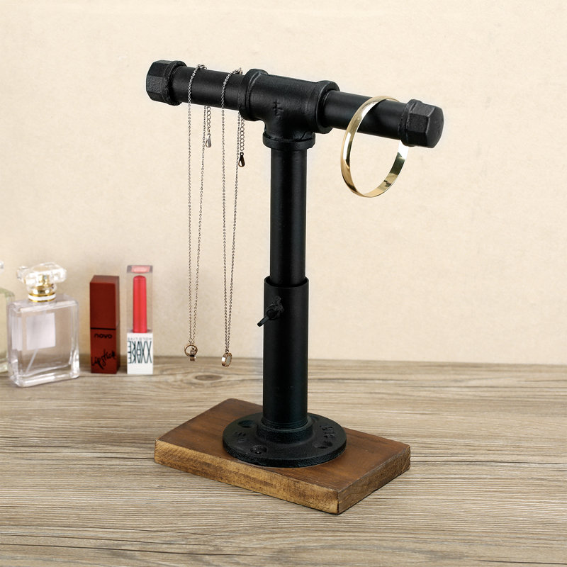 T-Bar Industrial Pipe Adjustable Jewellery Stand