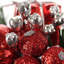 Ensemble de 24 décorations de Noël rouges et argentées 7 pièces avec boîtes-cadeaux