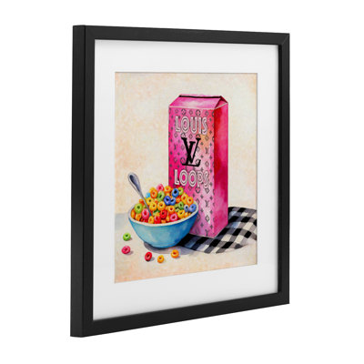 «Fashion Loops Cereal», reproduction encadrée sous verre, design par Grotto Studios
