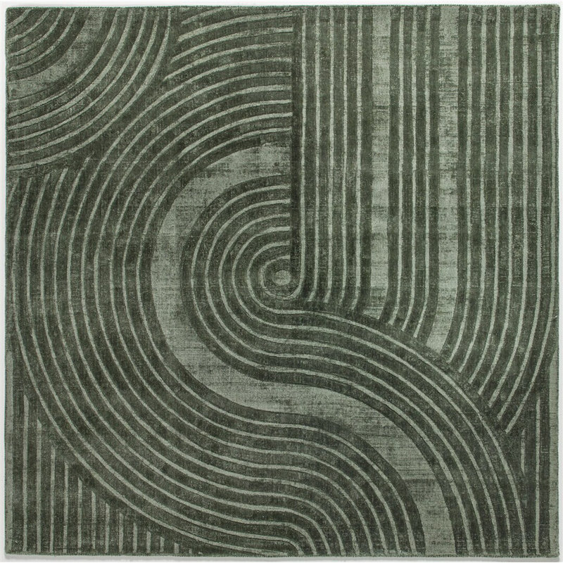 Solid Colour Hand Loomed Area Rug, Square 200cm