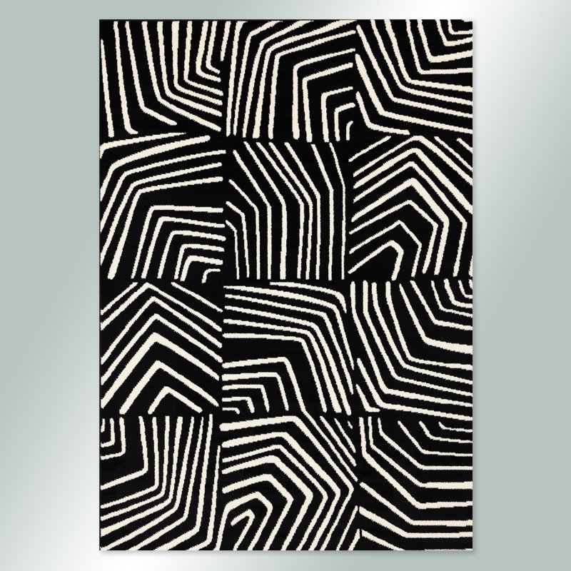 Tapis zébré Manzelli, Rectangle 6 pi 7 po x 9 pi 6 po