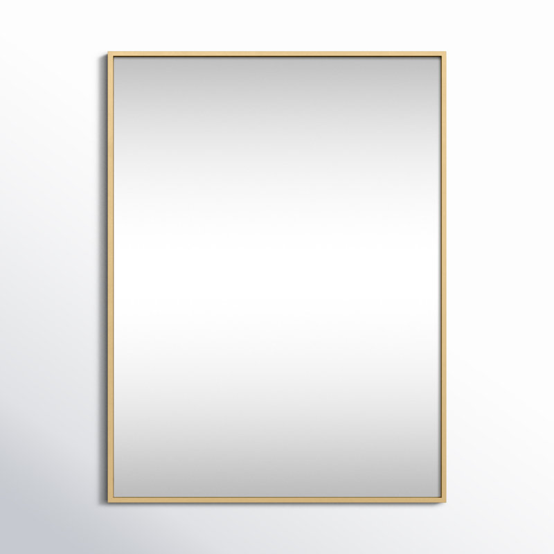 Sabine Metal Rectangle Wall Mirror, 40" x 30", Brass