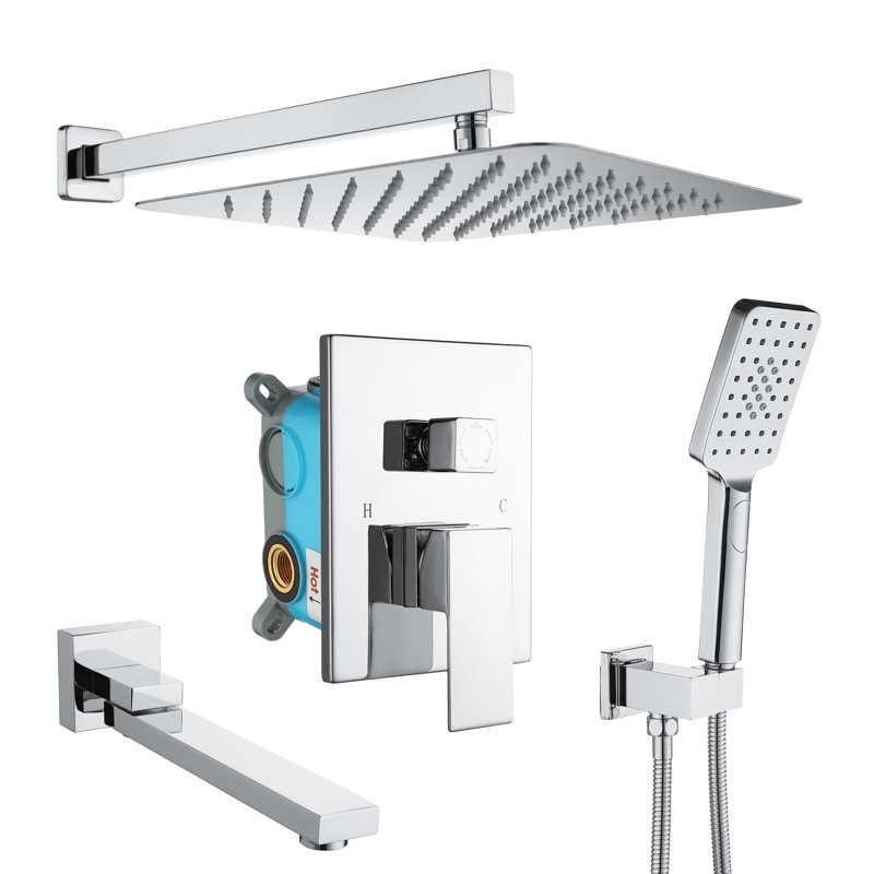 Pressure-Balanced (Temperature Control Only) All-In-One Kit with Rough in-Valve, Chrome Plating