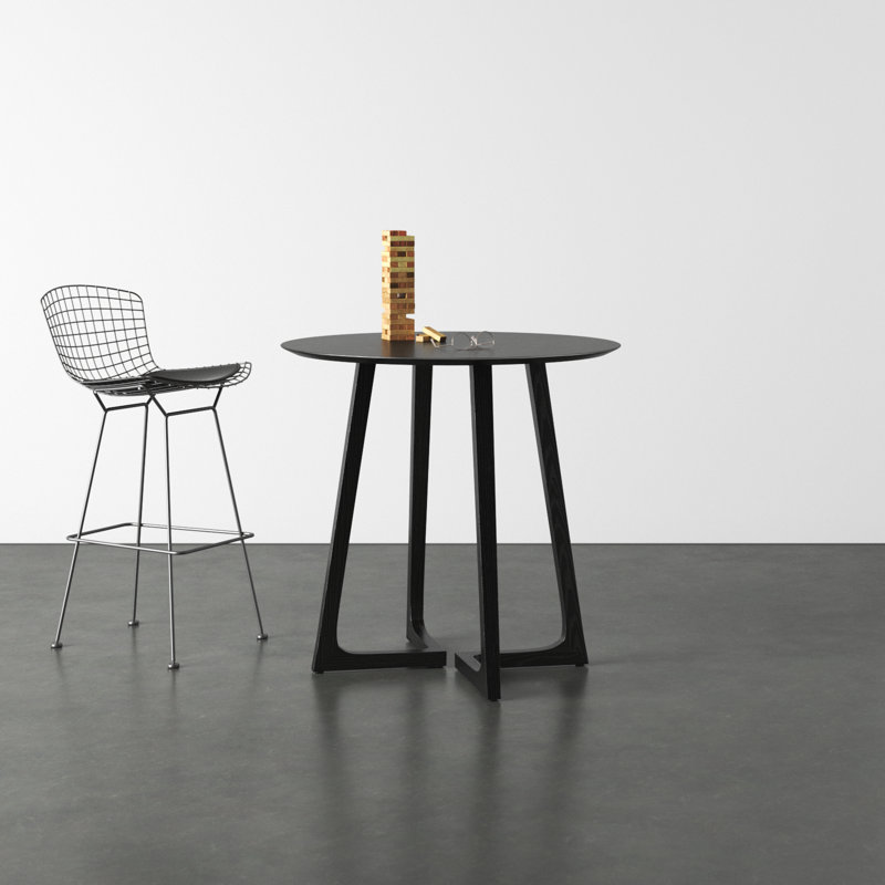 Black Ash Round Counter Height Dining Table