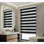 Store zébré Shadesu pour fenêtres, l 65 po x H 72 po, noir, abat-jour zébré à double couche sans contrôle, contrôle de la lumière pour le jour et la nuit, stores transparents pour fenêtres d'intérieur, chambre à coucher, cuisine-2127062083-2127062080