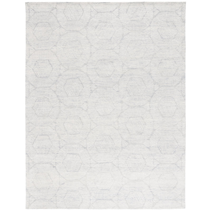 Metro Hand Tufted Wool Pile Geometric Rug, Rectangle 8' x 10'