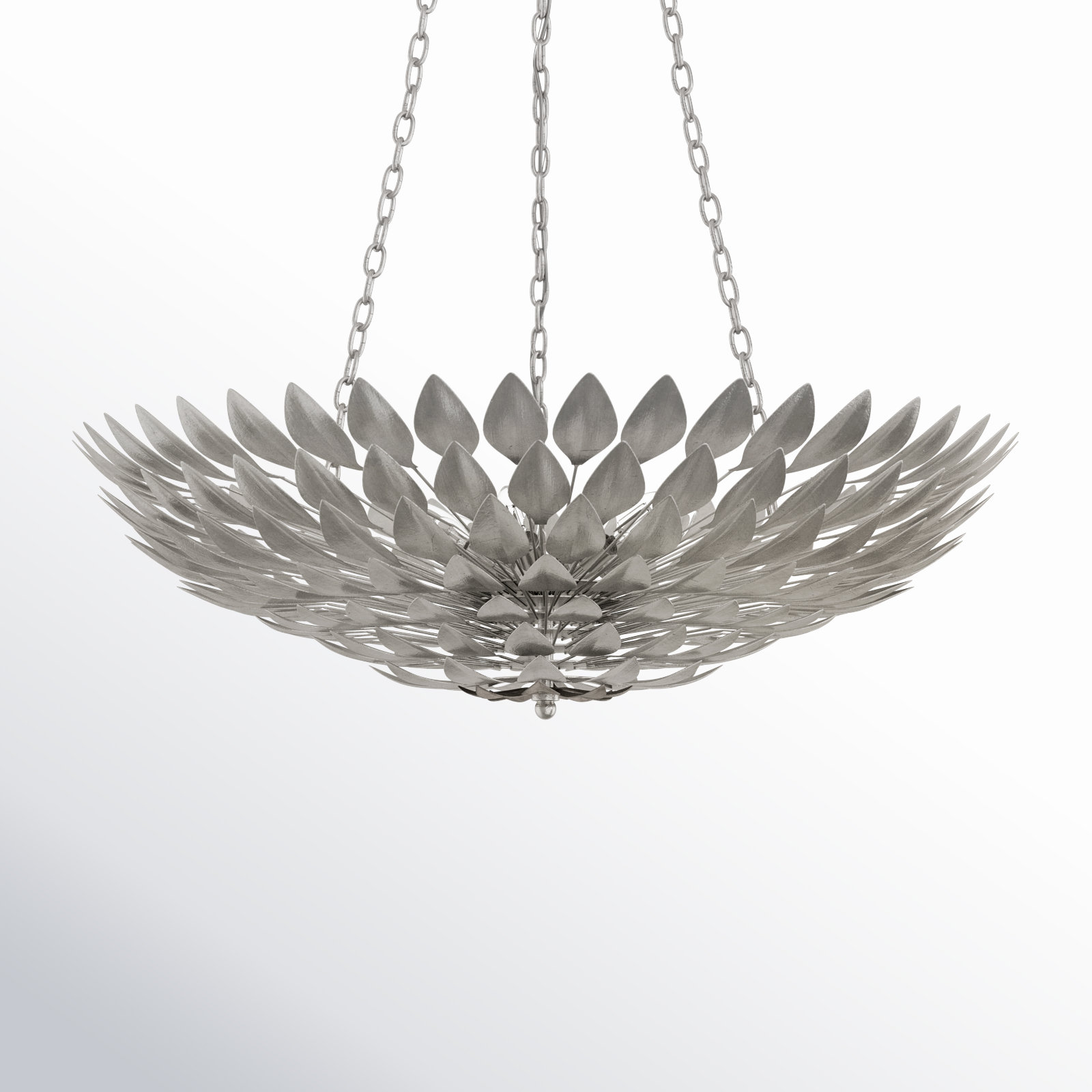 Tweedy Dimmable 6-Light Pendant, Antique Silver