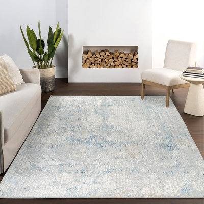 Tapis beige / bleu Stella