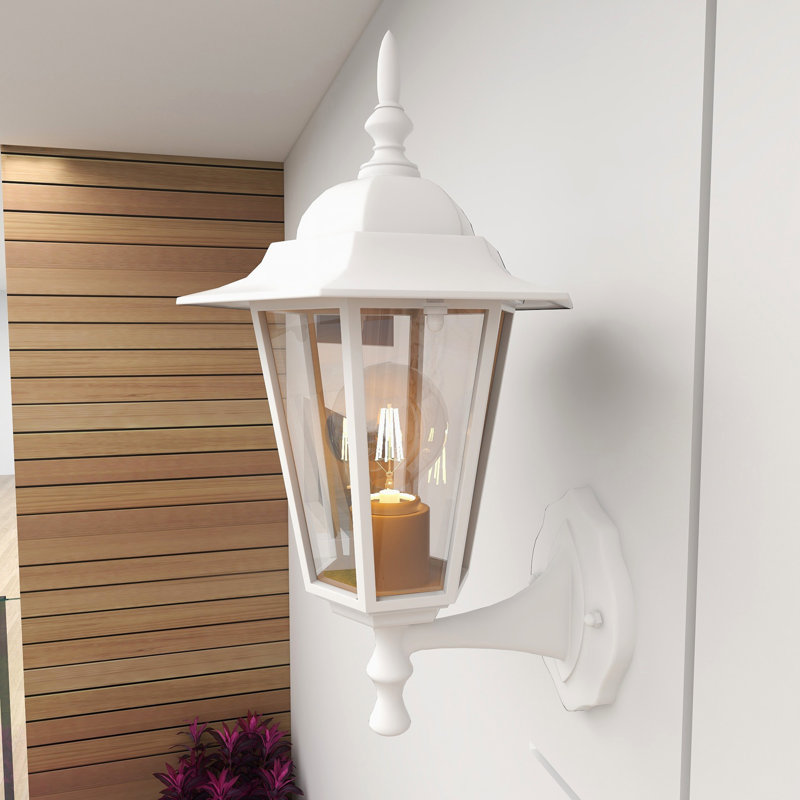 Berkett 36.5cm H Outdoor Wall Lantern, White