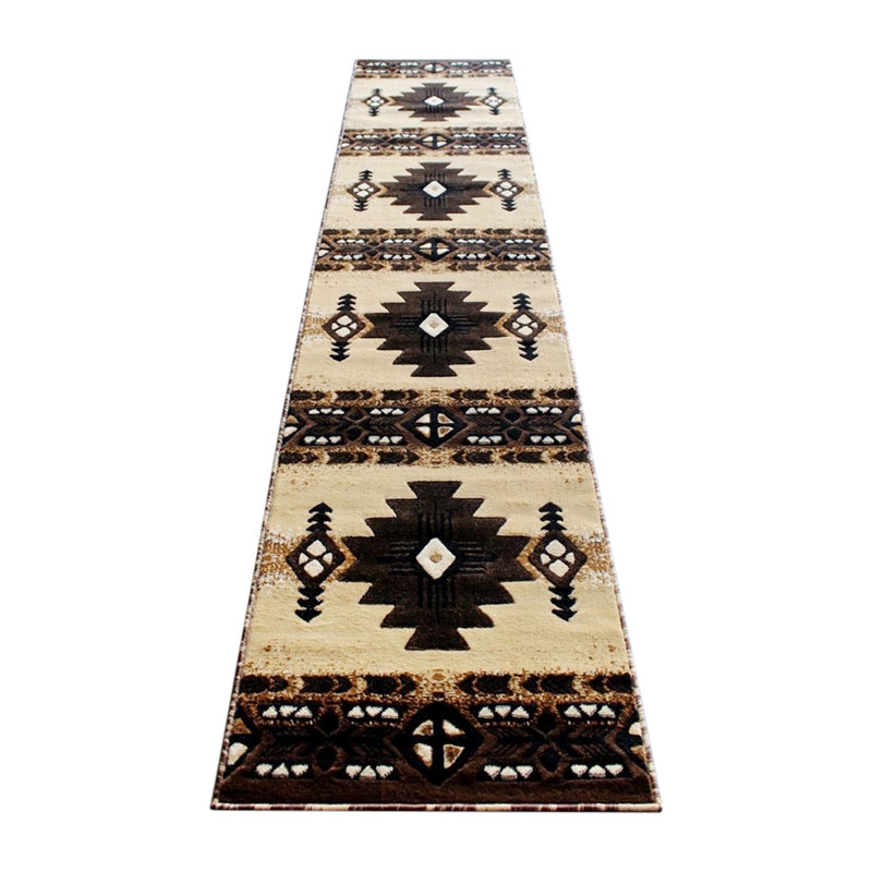 Leitha traditionnel en fibre d'oléfine, Runner 2'4" x 10'1"