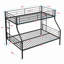 Lit superposé en métal, aucun sommier requis, grand rangement sous le lit, assemblage facile-1023114546