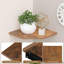 Ensemble de 2 étagères de coin flottantes brun rouille – Tablettes murales modernes en bois pour le rangement et la présentation